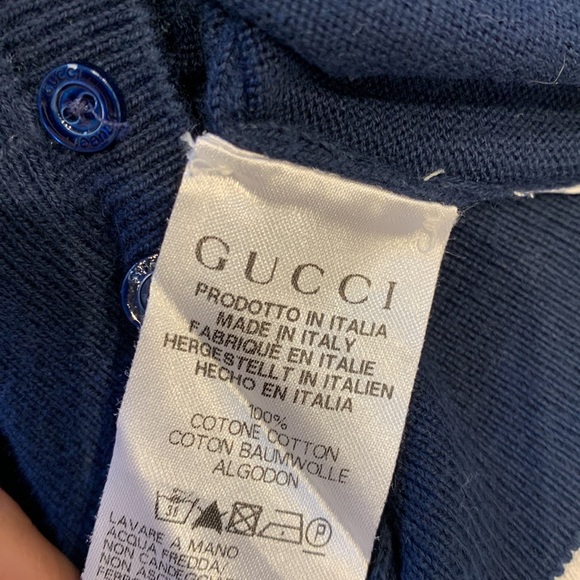 Baby Gucci Button Down Cardigan 9-12 months navy - Picture 5 of 6